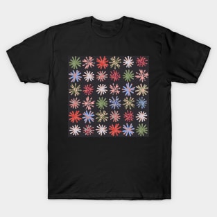 Daisy Chain on dark charcoal background T-Shirt